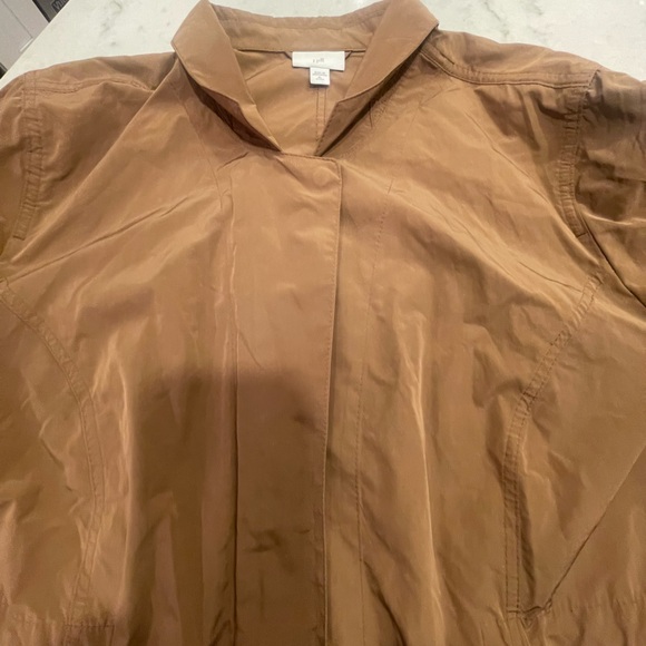 JJILL MOCHA NYLON ZIP COLLAR JACKET!!! Adorable!! Versatile!! XL - Picture 6 of 6